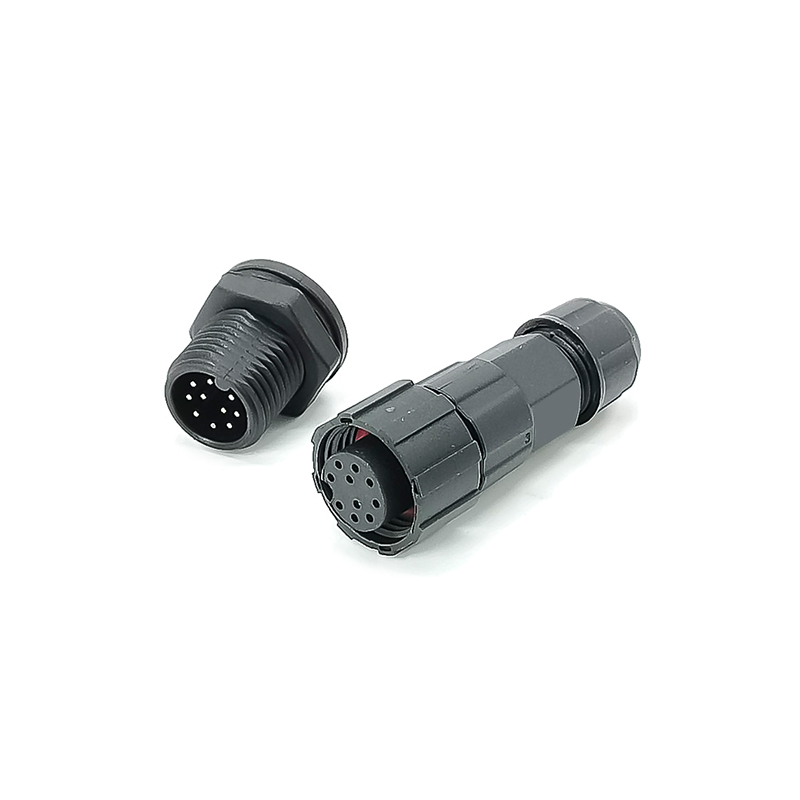 Conector de aviação M16 montado na frente à prova d\'água de 10 pinos para luzes LED, 15A