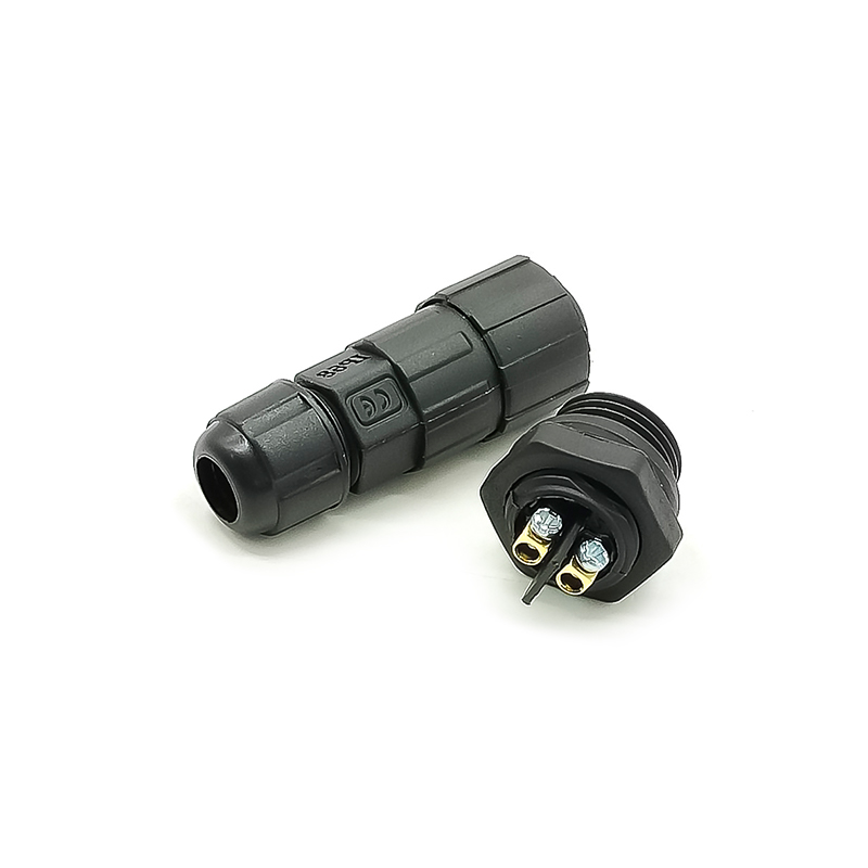 M16 Waterproof Connector Rear-Mounted Screw Type 2-Core Aviation Plug Screw Lock Line Led Power Connector