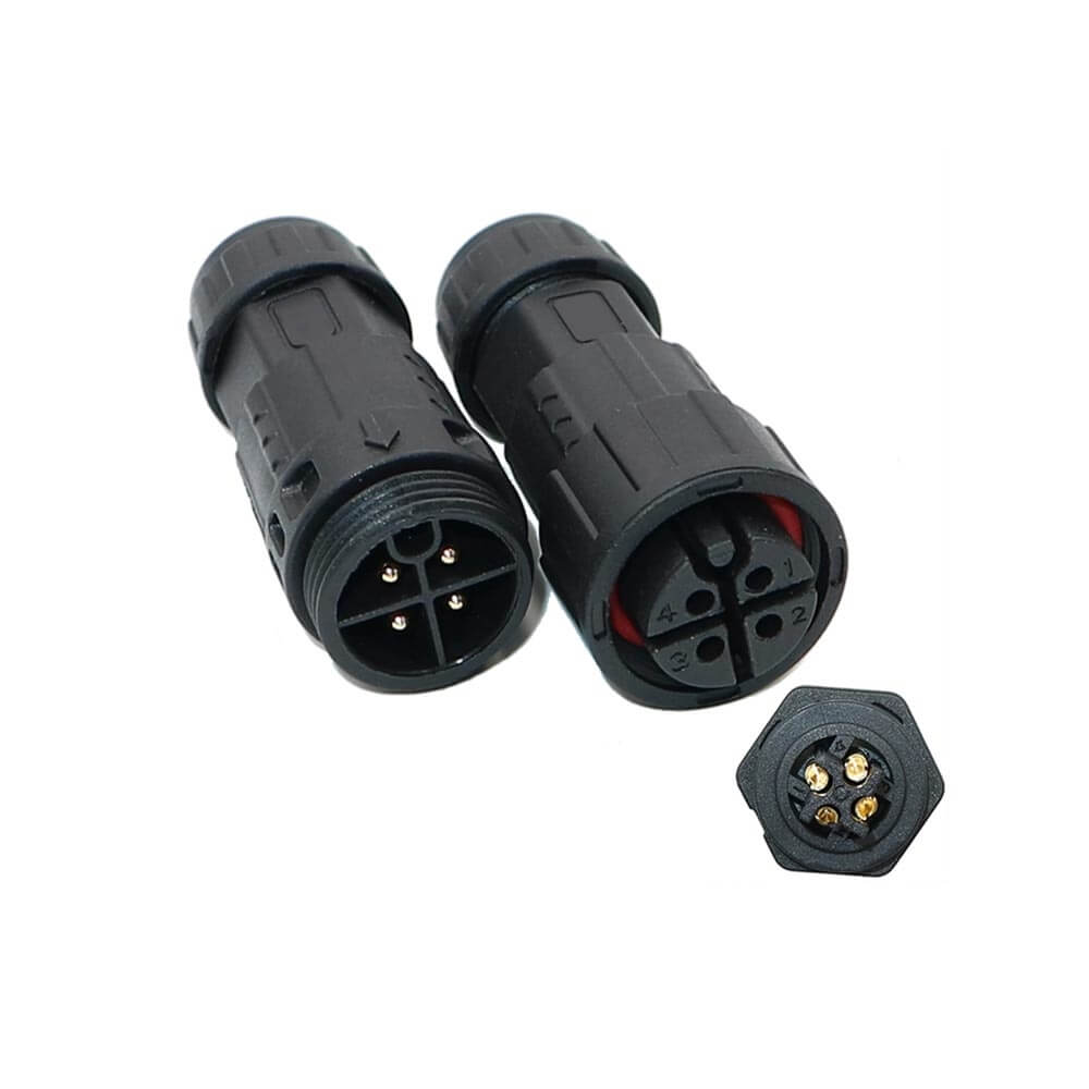 Conector impermeable de soldadura de M19-4P, farola Led, conector macho y hembra, conector impermeable automotriz