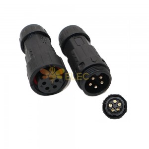 M19 5 Pin Waterproof Connector Male and Female Butt Welding Power Aviation Plug