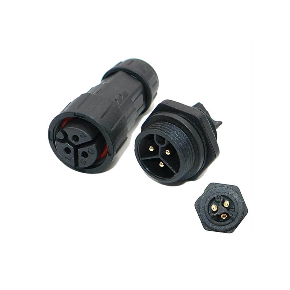 M19 Male And Female Aviation Plug 3-Pin Rear Mount Waterproof Connector Led Power Connector Nylon