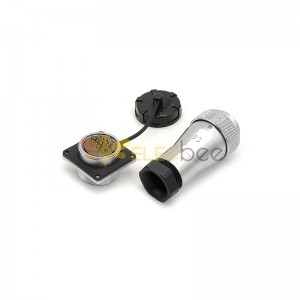 20-poliger wasserdichter Luftfahrt-Stecker und quadratische Buchse TA/Z WF28 gerader Stecker