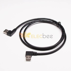 20 шт., угловой тип A, USB-кабель для преобразования, тип «папа-мама», 90 градусов, 1 м