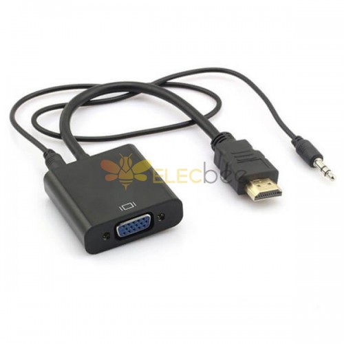 Cable adaptador Micro HDMI a VGA + audio / Convertidor para