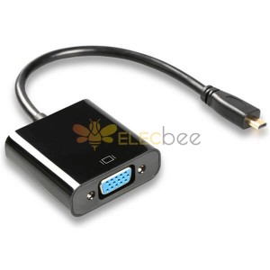 Cable de audio Micro HDMI a VGA de 20 piezas para conversión de audio y video
