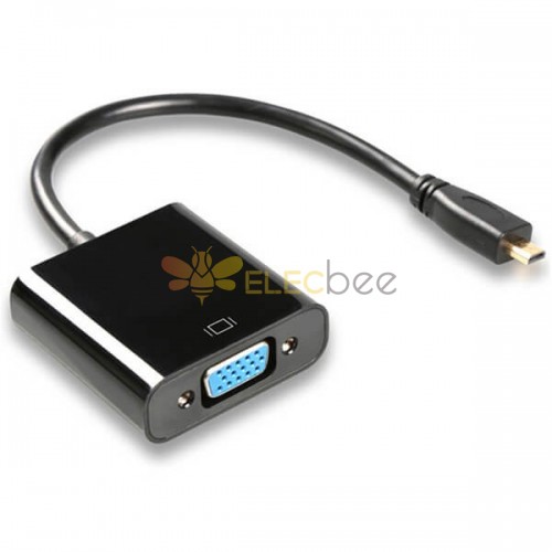 20pcs câble audio micro HDMI vers VGA pour la conversion audio vidéo