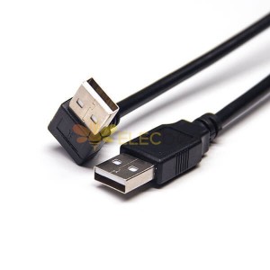 USB 커넥터 유형 A 남성에서 남성까지의 UP 각도 데이터 라인 확장 케이블용 핀아웃