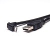 20 قطعة الزاوية اليمنى مايكرو USB التوصيل الزاوية السفلية إلى USB 2.0 كابل ذكر 1 متر 25cm