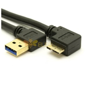 20 adet Dik Açılı USB Kablosu 3.0Tip Ａ Erkek - 3.0 Mikro B 10p Concerter Kablosu