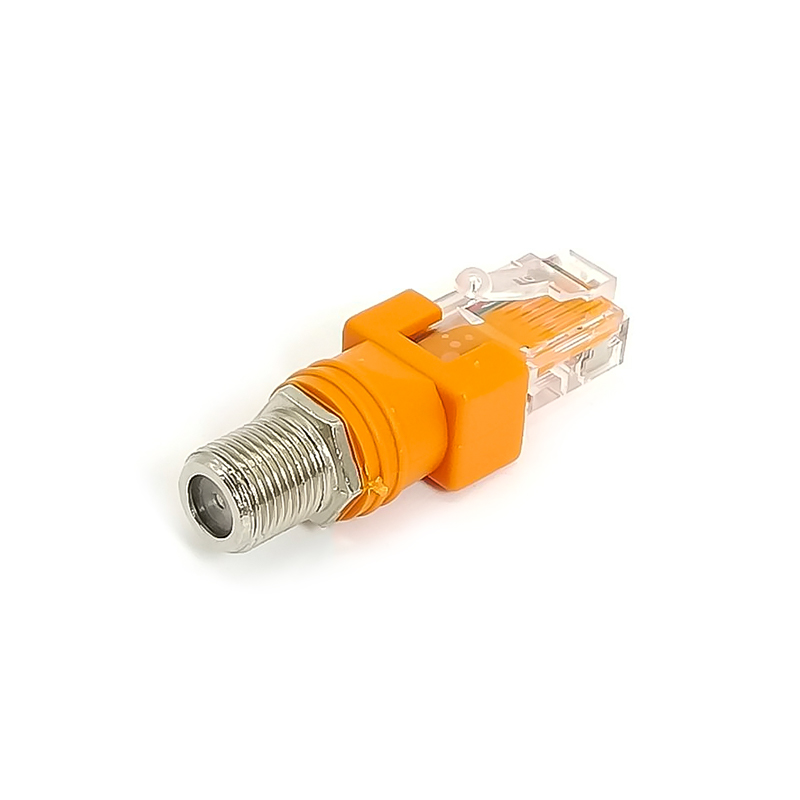 RJ45 zu F Koaxialadapter RF-Steckverbinder Buchse zu Male Koaxial FassKoppler