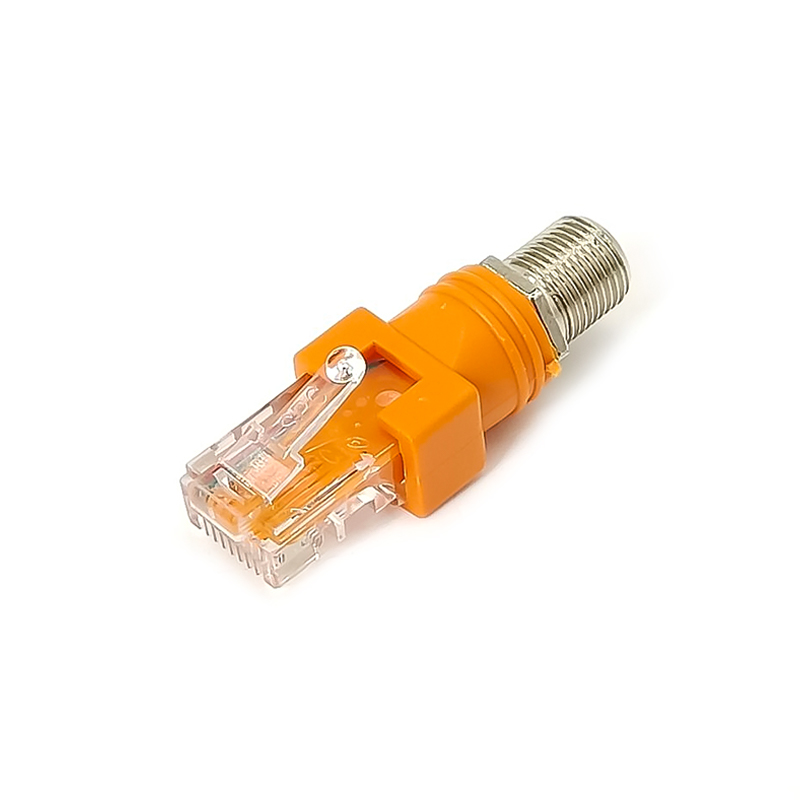 RJ45 zu F Koaxialadapter RF-Steckverbinder Buchse zu Male Koaxial FassKoppler