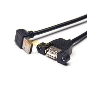 Type A Câble USB 2.0 Jusqu'angle Mâle à Droite Femelle Avec Screw Hole OTG Câble