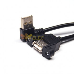 20 шт. разъем USB 2.0 распиновка мужчин и женщин под прямым углом к ​​кабелю OTG 100 см