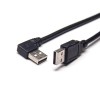 20 Stück USB-A-Stecker rechtwinklig auf Typ-A-Stecker, schwarzes Verlängerungskabel