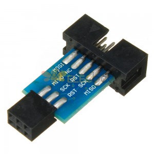 Conector de placa adaptadora de 10 pinos para 6 pinos para conversor de interface ISP AVR AVRISP USBASP STK500 padrão