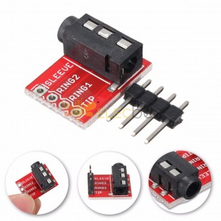 10pcs 3.5mm Plug Jack Stereo TRRS Headset Audio Socket Breakout Board Extension Module