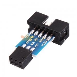 30 Stück 10-poliges auf 6-poliges Adapterplatinen-Konvertermodul für AVRISP MKII USBASP STK500 für Arduino - Produkte, die mit offiziellen Arduino-Platinen funktionieren