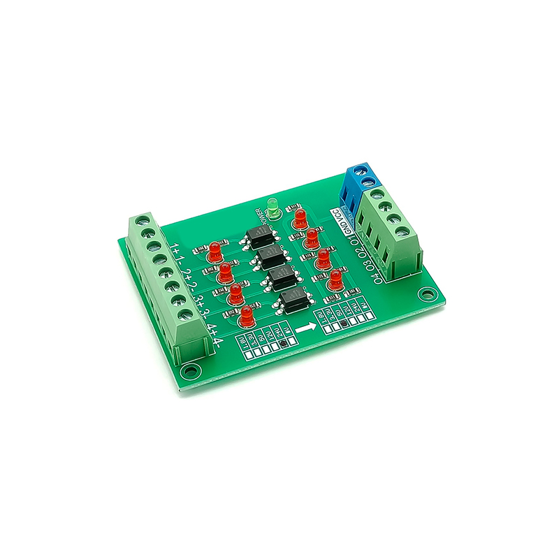 5Pcs 24V To 5V 4 Channel Optocoupler Isolation Board Isolated Module PLC Signal Level Voltage Converter Board 4Bit