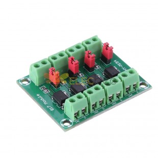 PC817 Módulo adaptador convertidor de voltaje de placa de aislamiento de optoacoplador de 4 canales 3,6-30V controlador módulo aislado fotoeléctrico PC 817