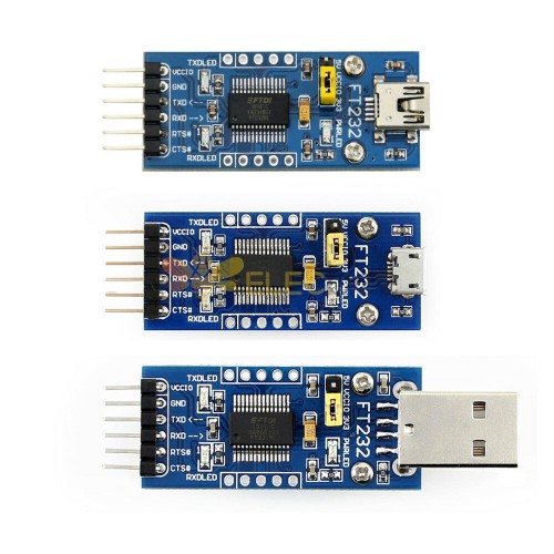 FT232 Module USB to Serial USB to TTL FT232RL Communication Module Mini / Micro / Type-A Port Flashing Board صغير / مايكرو / من النوع A لوحة وامض Type A