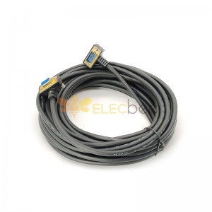 Cable RS232 DB9 con conectores macho y hembra acodados 1m