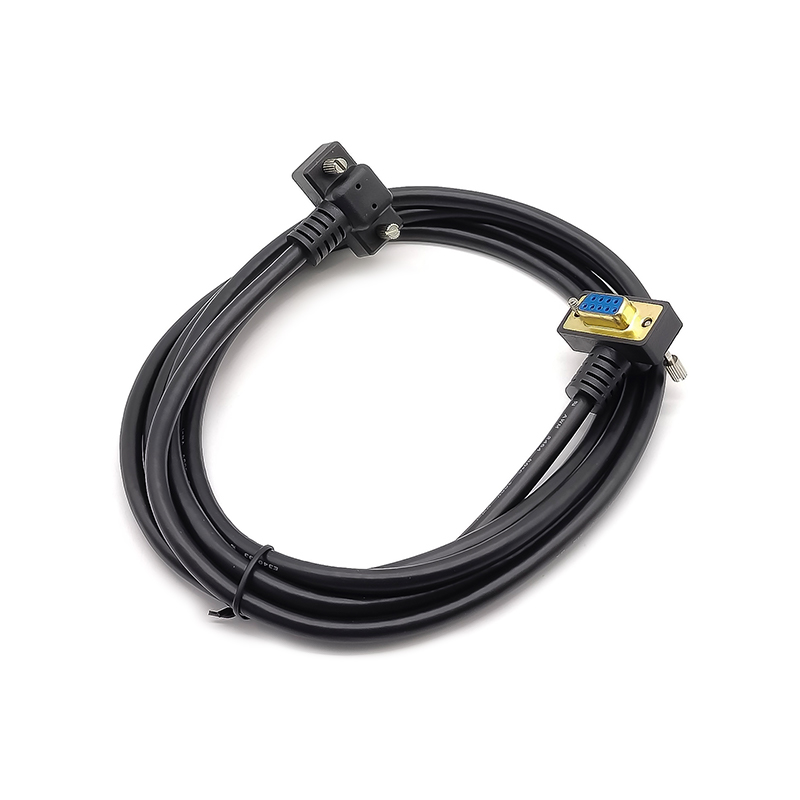 RS232 cable DB9 with down angle male and female connectors 1m