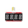 10 Stück 4-Bit Pozidriv 0,54 Zoll 14-Segment-LED-Digitalröhrenmodul Rot & Orange I2C-Steuerung 2-Linien-Steuerung