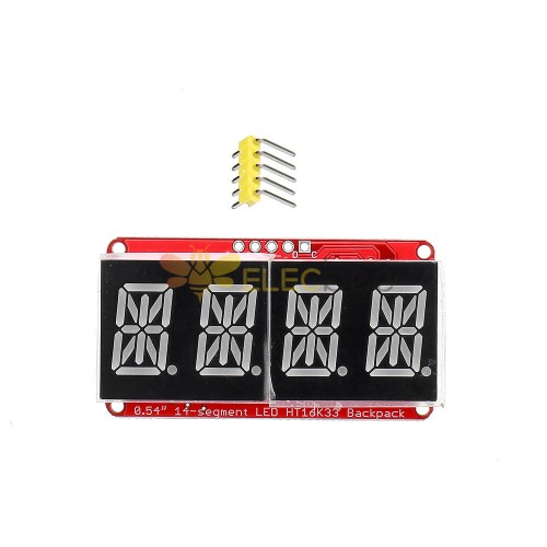 10pcs 4-bit Pozidriv 0.54 Inch 14-segment LED Digital Tube Module Red & Orange I2C Control 2-line Control