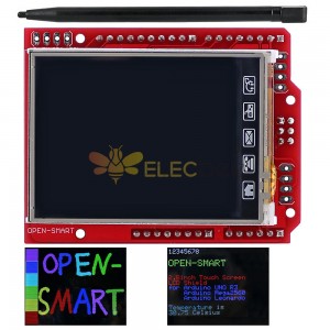 2.4 英寸 TFT LCD 顯示模塊觸摸屏屏蔽 ILI9340 IC 板載溫度傳感器 + 用於 UNO R3/Mega 2560 的筆