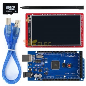 3.2 pouces TFT LCD Display Module Écran Tactile Bouclier Kit Capteur De Température + Touch Pen/TF carte