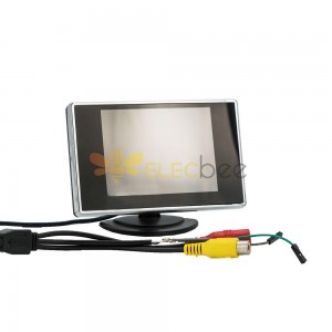 Display AV de transmissão de vídeo de 3,5 polegadas + transmissor de linha coaxial RCA para câmera