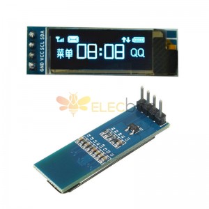 3 件 0.91 英寸 128x32 IIC I2C 蓝色 OLED 液晶显示器 DIY 模块 SSD1306 驱动器 IC DC 3.3V 5V