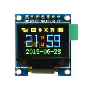 5 Stück 0,95 Zoll 7-Pin Full Color 65K Color SSD1331 OLED Display SPI für Arduino – Produkte, die mit offiziellen Arduino-Boards funktionieren