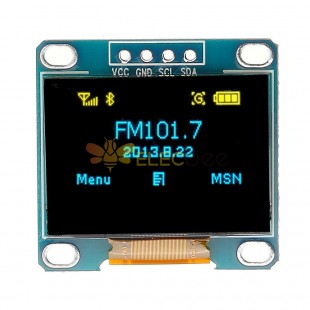 5 uds 0,96 pulgadas azul amarillo IIC I2C módulo de pantalla OLED
