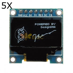 5 шт. 7-контактный 0,96-дюймовый серийный IIC/SPI 128x64 белый OLED-дисплей модуль