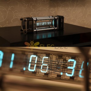 Relógio de tubo fluorescente IV-18 montado 6 display digital liga de alumínio pilar de energia com controle remoto