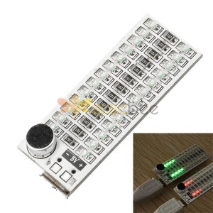 2x13 USB Mini Spectrum LED Board Sensibilità del controllo vocale regolabile