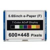 5.65 İnç ACeP 7 Renkli E-Kağıt E-Mürekkep Ham Ekran 600x448 Piksel SPI Kağıt Benzeri Modül