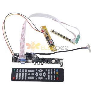 TV + HDMI + VGA + AV + USB+オーディオTVLCDドライバーボードコントローラーボードDIYキット（15.4インチ用）Lp154W01