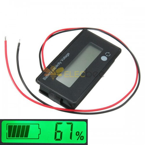 3 Stück 12 V/24 V/36 V/48 V 8–70 V LCD-Säure-Blei-Lithium-Batterie-Kapazitätsanzeige, digitales Voltmeter