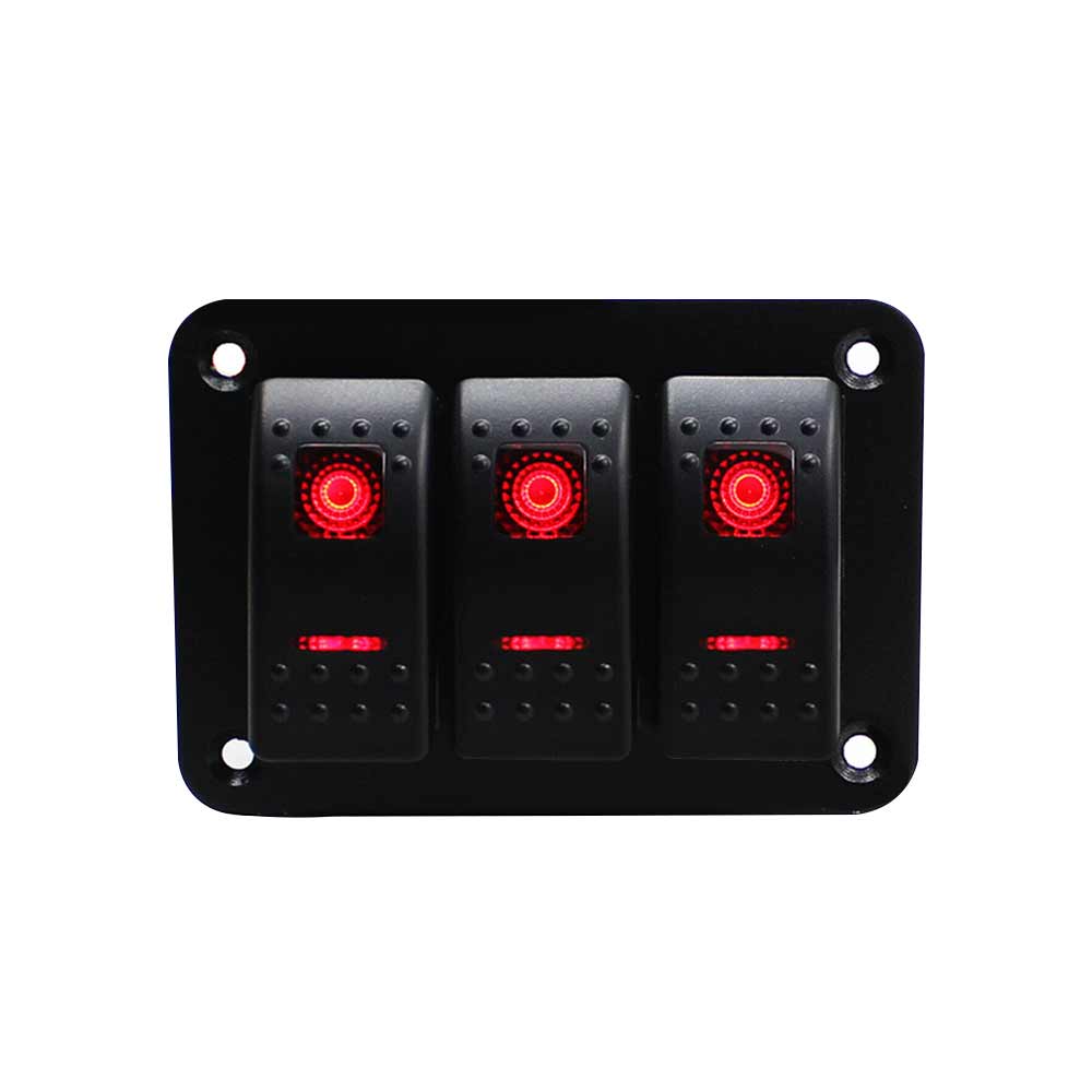 고전력 12V/10A 자동차 토글 스위치 대용량 로커 패널 표시 등 빨간색 LED