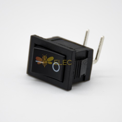 Power On Off Switch Rocker Right Angle 2 Painel de posição Monte DIP KCD1-101W 2 Pin