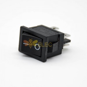 Power On Off Switch Rocker Solder Cable KCD1-104 2 Panneau de position Mount Straight Electronic Rocker Switch