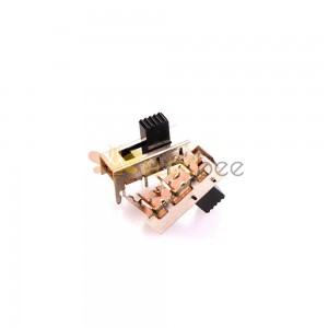 10 PCS Slide Switch - SS-2P3T SS22J05-17.0 Shell com furo de luz, miniatura para sistemas de som