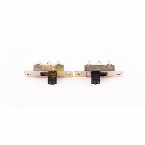 10Pcs Slide Switch - SS-2P3T SS23F25 with Threaded Three-Position for Small Sound Systems