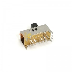 Interruptor deslizante 10 unidades - SS-2P4T SS24F01 com furo de luz, miniatura para sistemas de som