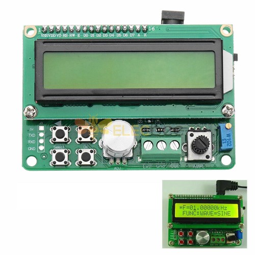 0-50kHz 1W DDS Função Medidor de Frequência Módulo Gerador de Sinal com Forma de Onda Arbitrária Personalizada