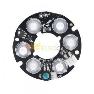 20pcs IR LED Scheda luminosa a infrarossi per telecamera CCTV Visione notturna 30-40M 6 * LED Bianco 2.5W DC12V