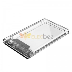 Caja de disco duro USB 3.0 a SATA de 2,5 pulgadas Caja de disco duro externa transparente
