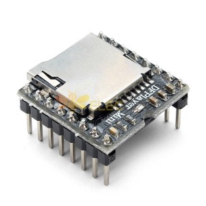 2 peças mini módulo de player mp3 mp3 placa de decodificador de áudio de voz para suporte de cartão tf u-disco IO/porta serial/ad